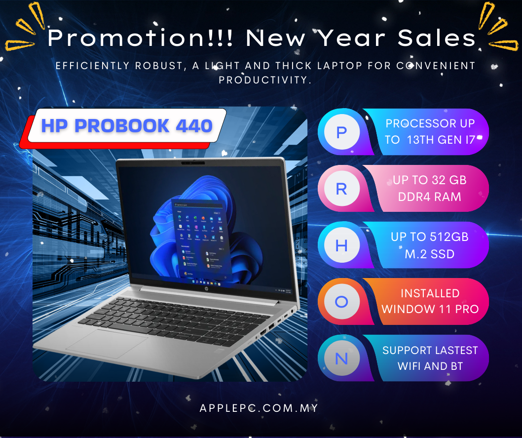New Year Sales - HP Probook 440 G10 - Starting From Rm 3,988