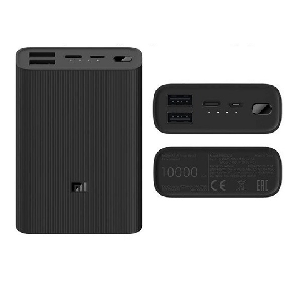  Xiaomi Mi Power Bank 3 Ultra Compact, 10000 mAh, Black : Cell  Phones & Accessories